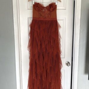 For Love & Lemons Bustier Gown Size M Color Rust